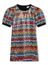 Sonia Rykiel Enfant Logo-print Sequin-embellished Dress In Red
