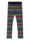 Sonia Rykiel Enfant Logo-print Striped Leggings In Black