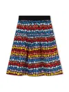 Sonia Rykiel Enfant Logo-print Tiered Skirt In Red