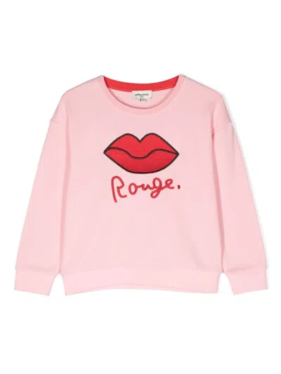 Sonia Rykiel Enfant Kids' Motif-embroidered Sweatshirt In Pink