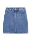 Sonia Rykiel Enfant Rhinestone-embellished Denim Skirt In Blue