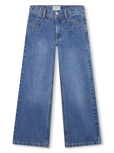 Sonia Rykiel Enfant Kids' Rhinestone-embellished Jeans In Blue