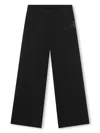Sonia Rykiel Enfant Rhinestone-logo Knitted Track Pants In Black