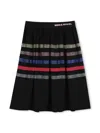 Sonia Rykiel Enfant Stripe-pattern Midi Skirt In Black