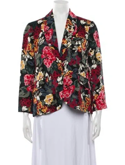 Pre-owned Sonia Rykiel Floral Print Blazer In Multicolor
