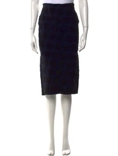 Pre-owned Sonia Rykiel Floral Print Midi Length Skirt In Black