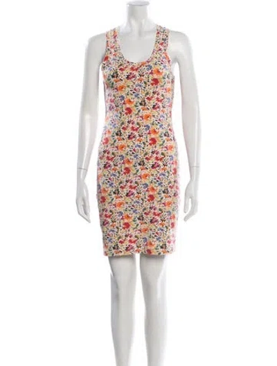 Pre-owned Sonia Rykiel Floral Print Mini Dress In Multi