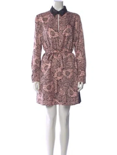 Pre-owned Sonia Rykiel Floral Print Mini Dress In Pink
