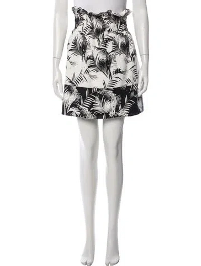 Pre-owned Sonia Rykiel Floral Print Mini Skirt In White