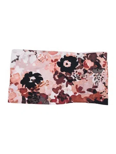 Pre-owned Sonia Rykiel Floral Print Pillow Sham In Pink/red