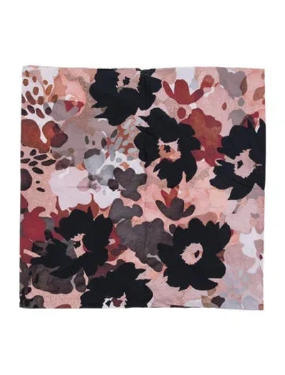 Pre-owned Sonia Rykiel Floral Print Pillow Sham In Pink/red