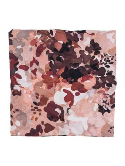 Pre-owned Sonia Rykiel Floral Print Pillow Sham In Pink/red