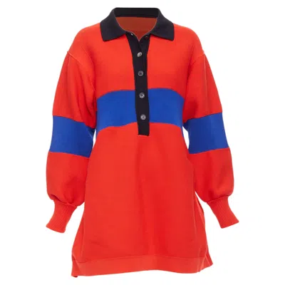 Sonia Rykiel Forever Saint Germain Knitted Sweater Dress In Red