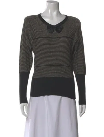 Pre-owned Sonia Rykiel Graphic Print Crew Neck Sweater In Gray