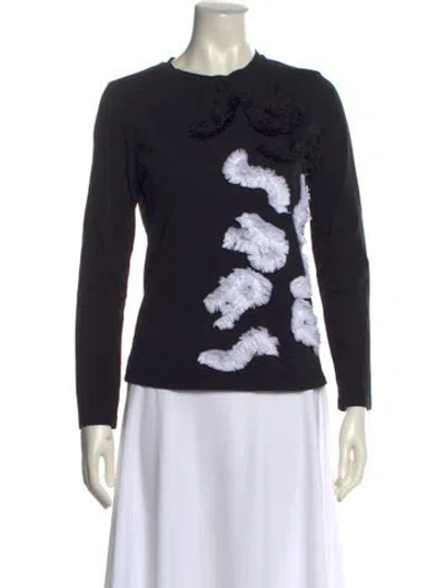 Pre-owned Sonia Rykiel Graphic Print Crew Neck Sweatshirt In Black