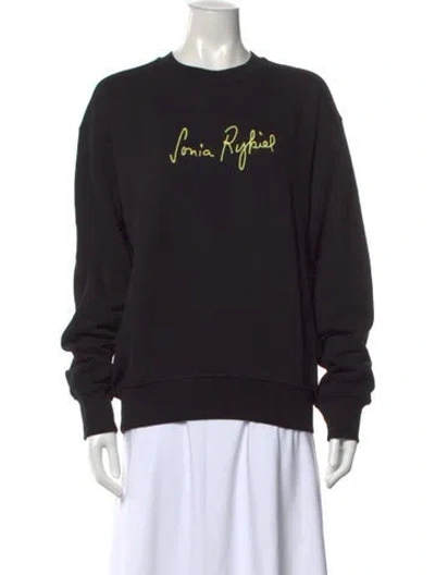 Pre-owned Sonia Rykiel Graphic Print Crew Neck Sweatshirt W/ Tags In Black