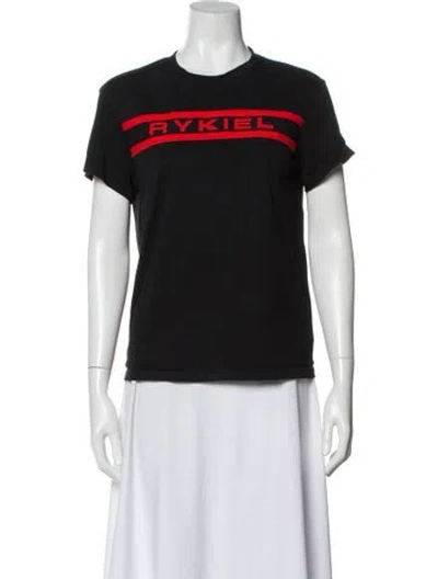 Pre-owned Sonia Rykiel Graphic Print Crew Neck T-shirt In Blue
