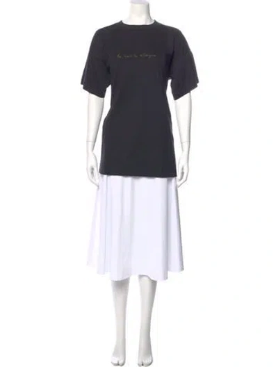 Pre-owned Sonia Rykiel Graphic Print Crew Neck T-shirt In Gray