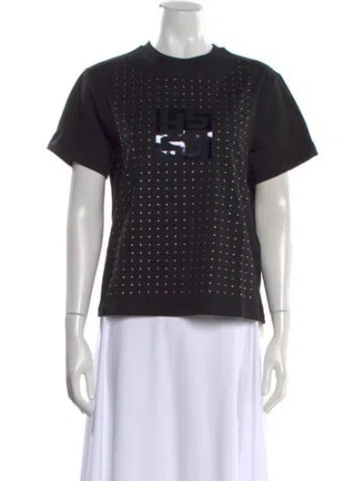 Pre-owned Sonia Rykiel Graphic Print Crew Neck T-shirt W/ Tags In Black