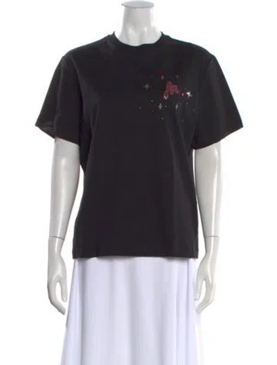 Pre-owned Sonia Rykiel Graphic Print Crew Neck T-shirt W/ Tags In Black