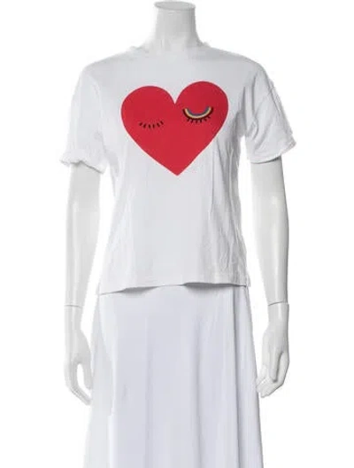 Pre-owned Sonia Rykiel Graphic Print Crew Neck T-shirt In White