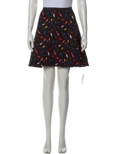 Pre-owned Sonia Rykiel Graphic Print Mini Skirt In Black
