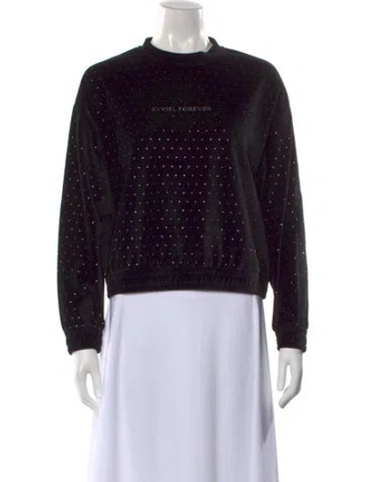 Pre-owned Sonia Rykiel Graphic Print Mock Neck Sweatshirt W/ Tags In Black