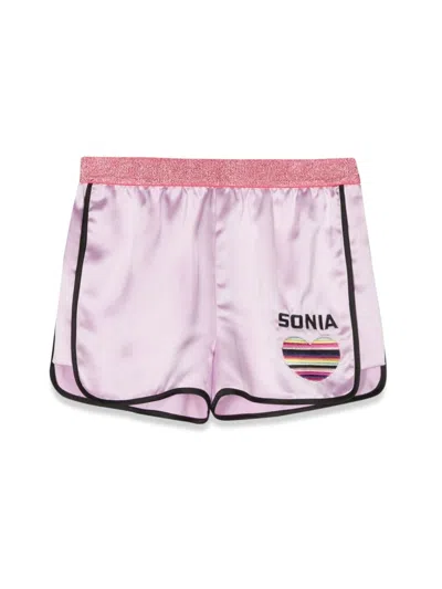 Sonia Rykiel Heart Logo Shorts In Pink