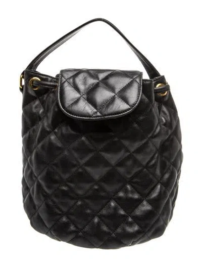 Pre-owned Sonia Rykiel Leather Backpack In Black