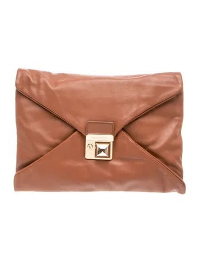Pre-owned Sonia Rykiel Leather Clutch In Brown