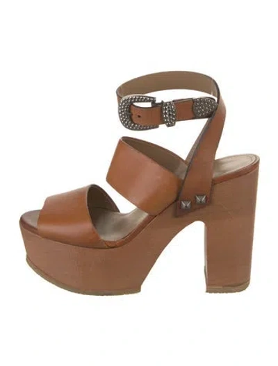 Pre-owned Sonia Rykiel Leather Sandals In Brown