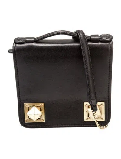 Pre-owned Sonia Rykiel Leather Shoulder Bag In Black
