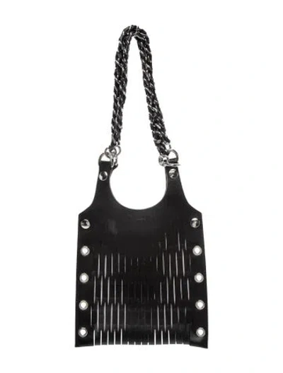 Pre-owned Sonia Rykiel Leather Shoulder Bag In Black