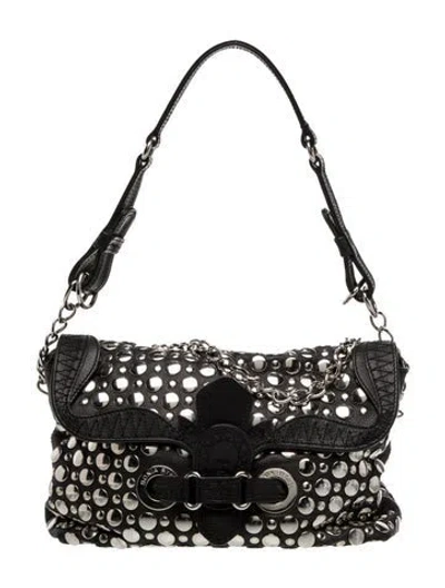 Pre-owned Sonia Rykiel Leather Shoulder Bag In Black