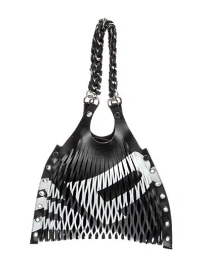Pre-owned Sonia Rykiel Leather Shoulder Bag In Black