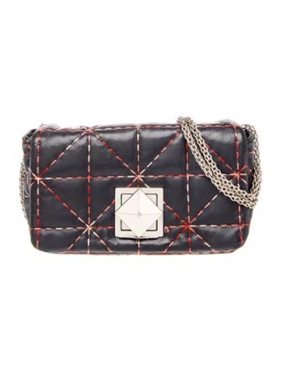 Pre-owned Sonia Rykiel Leather Shoulder Bag In Black