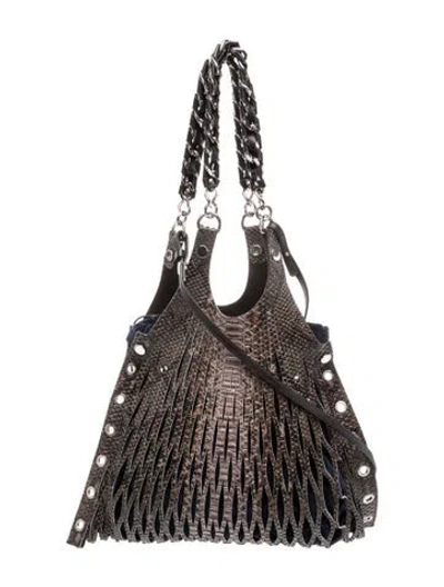 Pre-owned Sonia Rykiel Leather Shoulder Bag In Neutrals