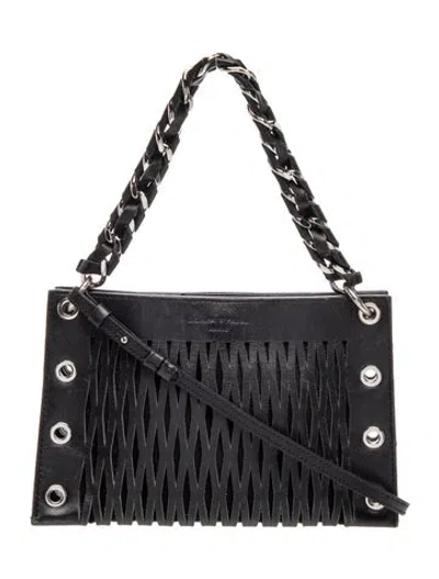 Pre-owned Sonia Rykiel Leather Top Handle Bag In Black