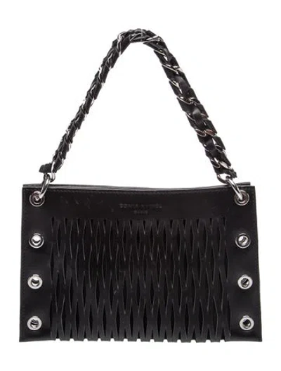 Pre-owned Sonia Rykiel Leather Top Handle Bag In Black