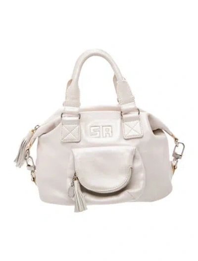 Pre-owned Sonia Rykiel Leather Top Handle Bag In Neutral