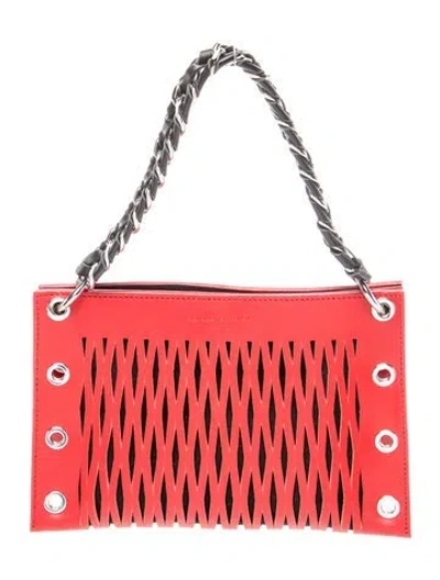 Pre-owned Sonia Rykiel Leather Top Handle Bag In Red