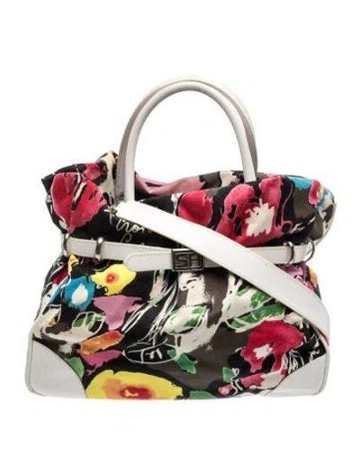 Pre-owned Sonia Rykiel Leather Top Handle Bag In Silver