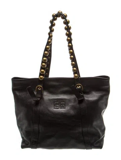 Pre-owned Sonia Rykiel Leather Tote In Black