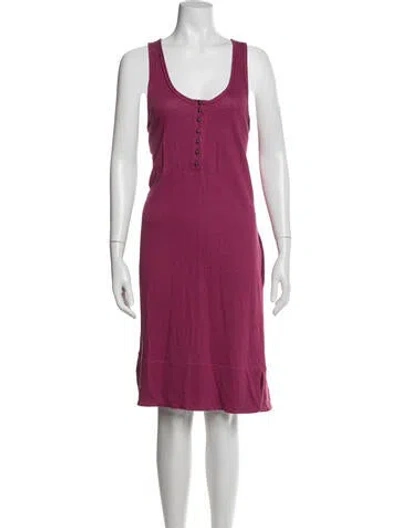 Pre-owned Sonia Rykiel Linen Knee-length Dress In Pink