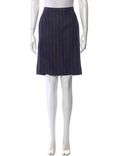 Pre-owned Sonia Rykiel Linen Knee-length Skirt In Blue
