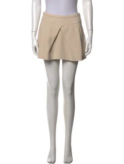 Pre-owned Sonia Rykiel Linen Mini Skirt In Neutrals