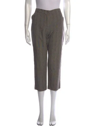Pre-owned Sonia Rykiel Linen Straight Leg Pants In Grey