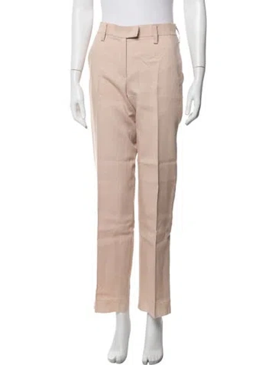 Pre-owned Sonia Rykiel Linen Straight Leg Pants In Neutrals