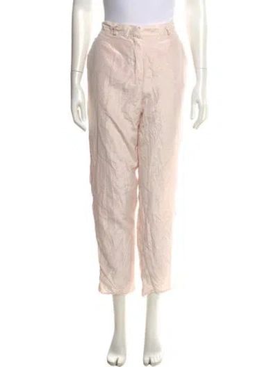 Pre-owned Sonia Rykiel Linen Straight Leg Pants In Pink
