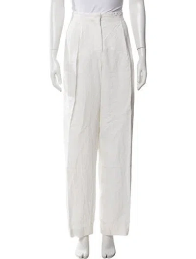 Pre-owned Sonia Rykiel Linen Wide Leg Pants In Neutral